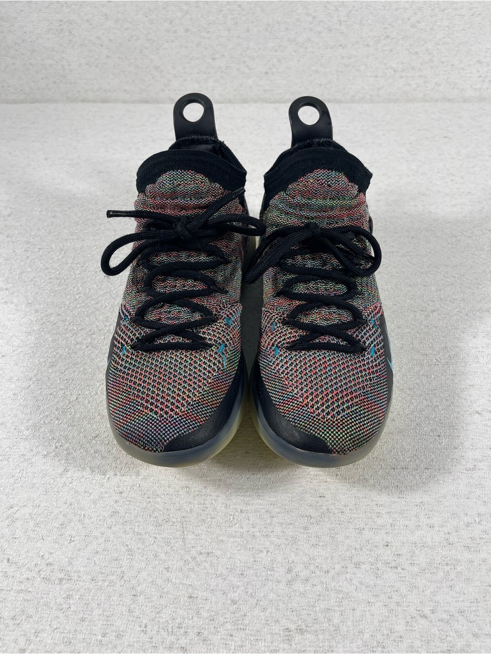 Nike KD 11 Sz 7.5 Men’s Flyknit Fruity Pebble AO2604-001 Low Top Sneakers #0365